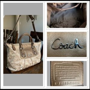 Ashley F18425 Signature Bronze Color Shoulder Bag